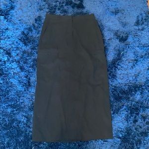 DKNY black straight line skirt with back slit